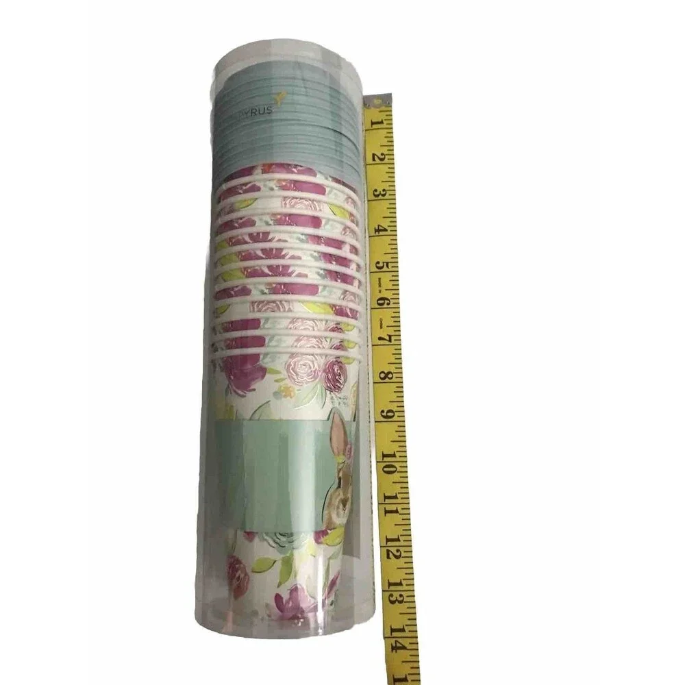 Papyrus Disposable Easter Paper Hot Cups - Pack of 12 with Lids & Sleeves